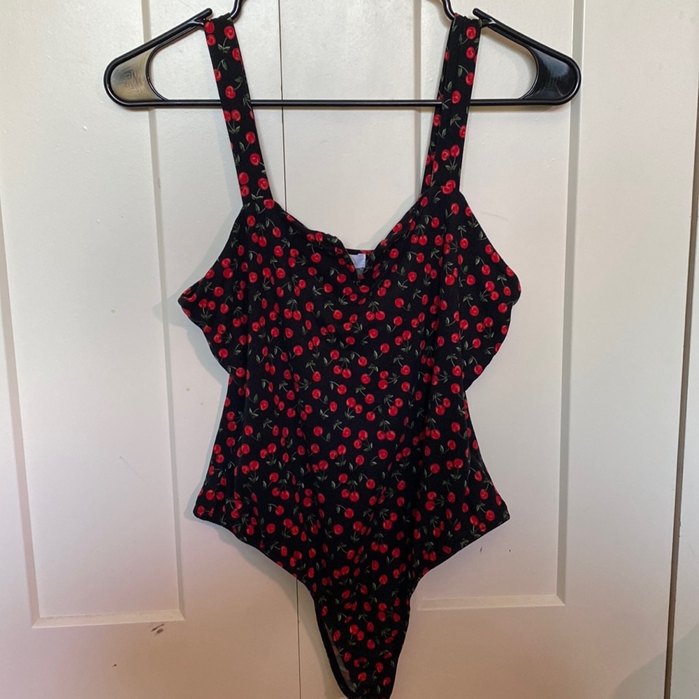 Cherry print bodysuit